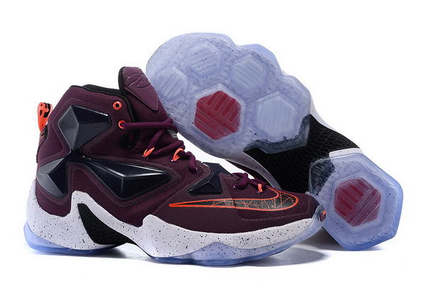 Mens Nike Lebron 13 Shoes White Purple Low Cost